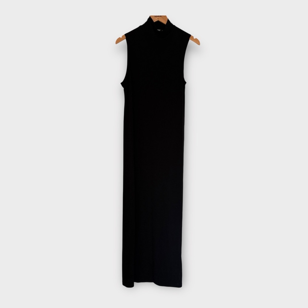 DKNY Black Sleeveless Mock Neck Maxi Dress – Size L - Picture 6 of 9